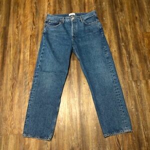 Agolde Jeans Women's 28 Wyman Low Rise Vintage Straight Leg Button Fly in Vision